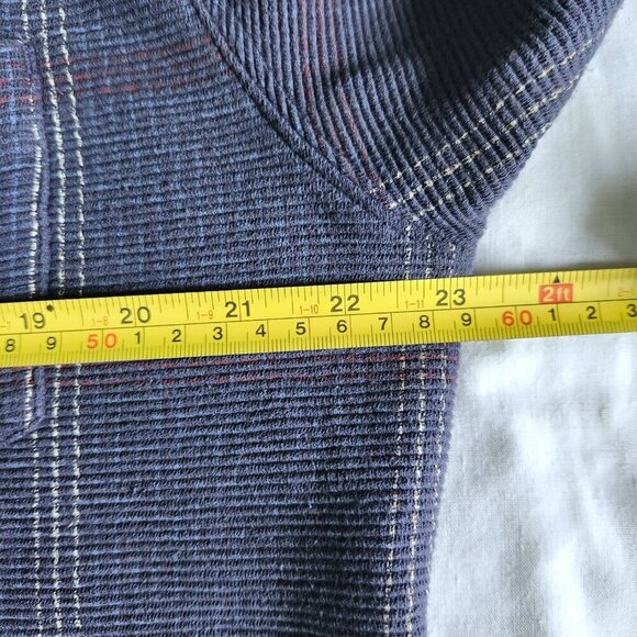 Chaps Ralph Lauren Shirt Men's Large Long Sleeve Button Up Blue Stripes Cotton - Picture 7 of 10